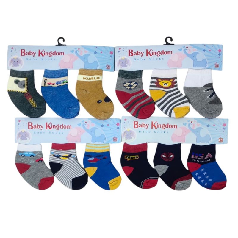 KAOS KAKI BABY KINGDOM 3PCS