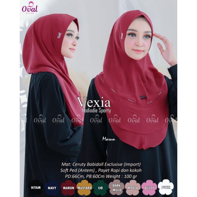 Vexia hoodie ceruty by oval hijab