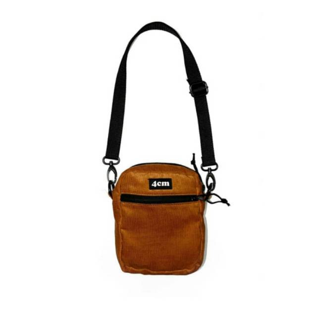Sling Bag Brown- 4cm- tas cowok- tas corduroy