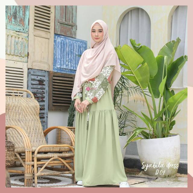 Zizara gamis polos syabila dress