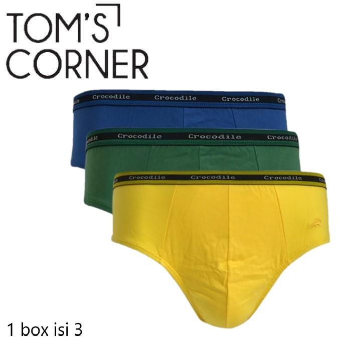 Viol Celana Dalam Crocodile International Box Putih-Kuning ( 241 )