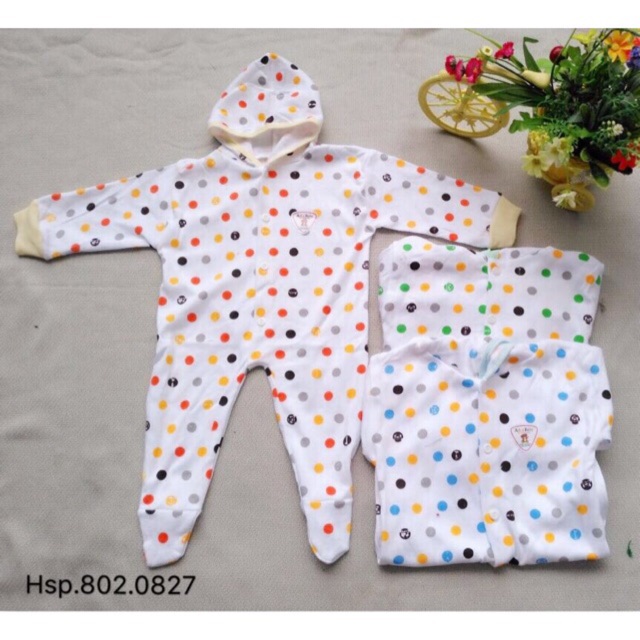 3 PCS Jumper Bayi Terbuka dan Tutup Kaos Kaki / kaki buka polkadot / Jumper bayi newborn Unisex