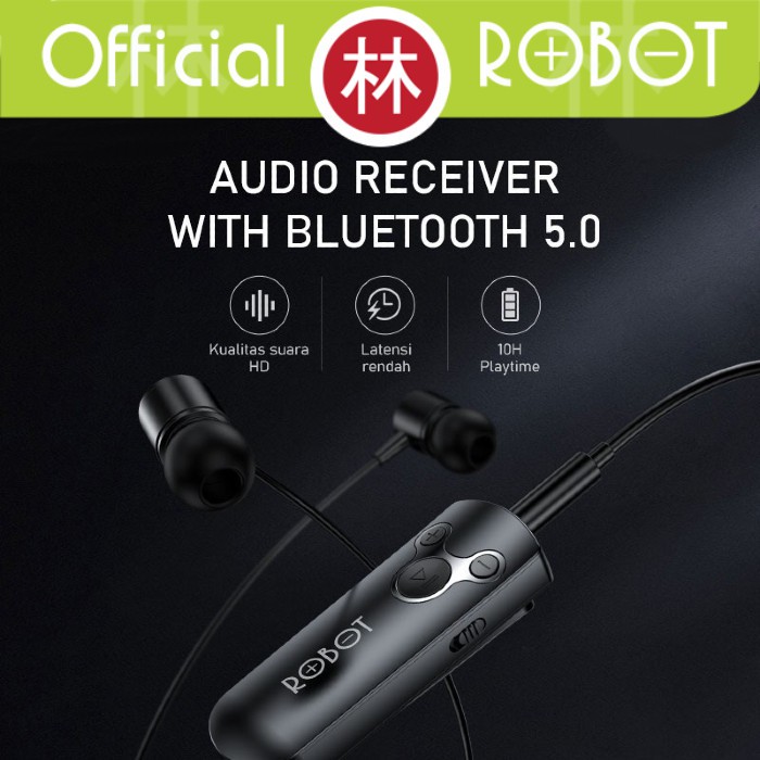 Robot RS10 Audio Receiver Bluetooth 5.0 &amp; Receiver AUX 3.5mm HD Sound