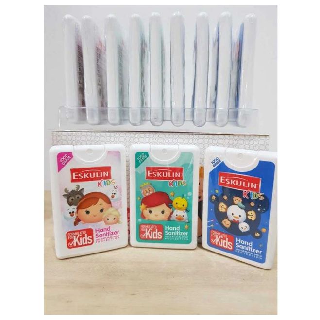 ESKULIN TSUM TSUM MIX CHARACTER HAND SANITIZER SPRAY 18 ML (ISI 9 PCS)