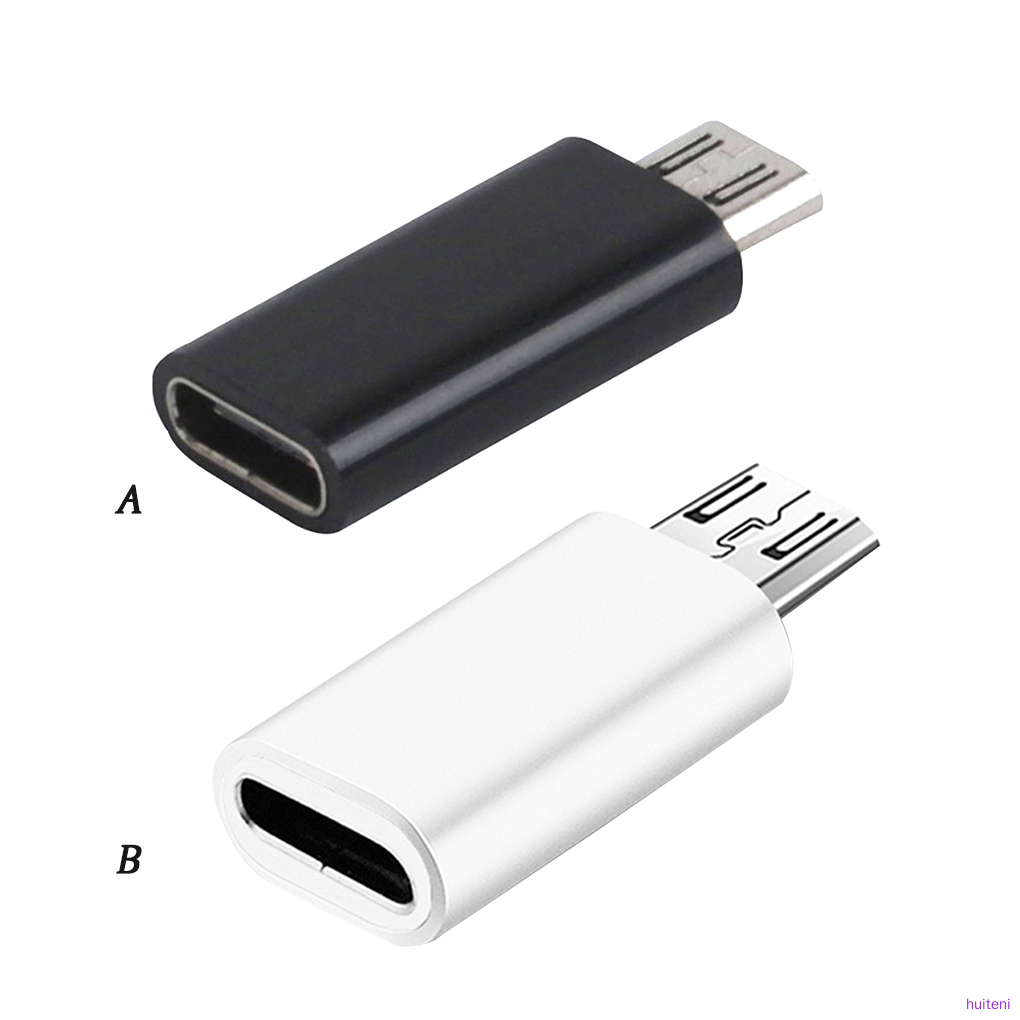 Kabel Adapter Charger Usb Tipe C Female Ke Usb Pengganti Warna Hitam Untuk Android / Laptop