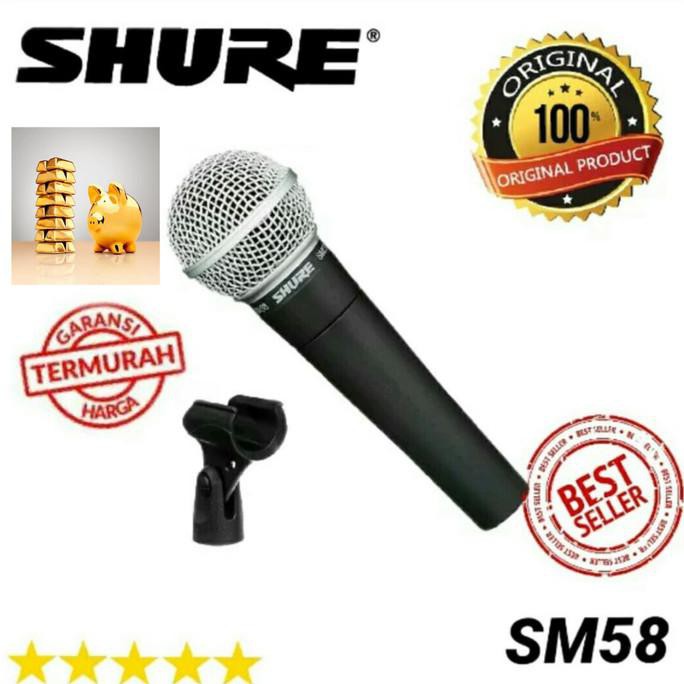 MIC SHURE SM58 ORIGINAL / SHURE SM 58 - Hitam