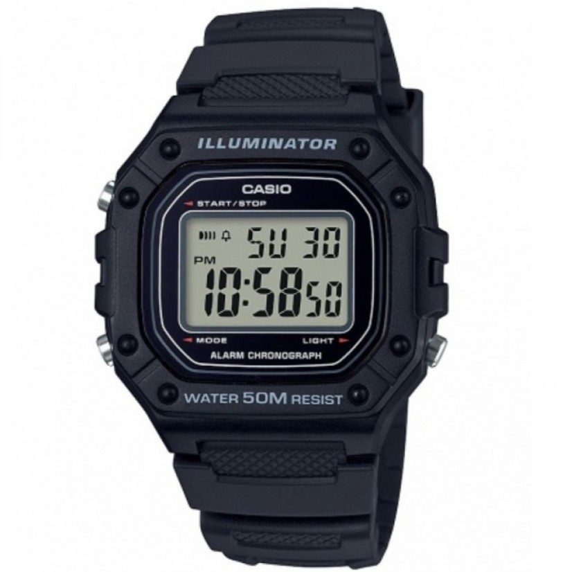 Casio Original W-218H-1A / W218H-2A / W-218H-3A 4A 4B Jam Tangan Pria - Digital - Karet