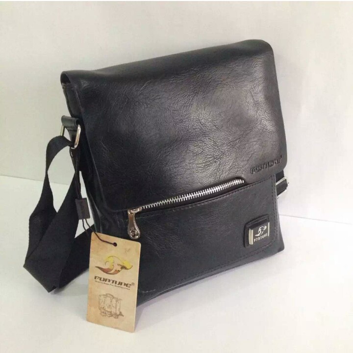 Fortune tas selempang pria tas fashion pria original - black