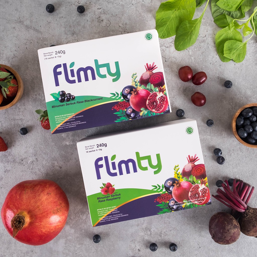 Flimty Fiber / Detox / Original / Antidioksidan Rasa Raspberry &amp; Black 2 Box