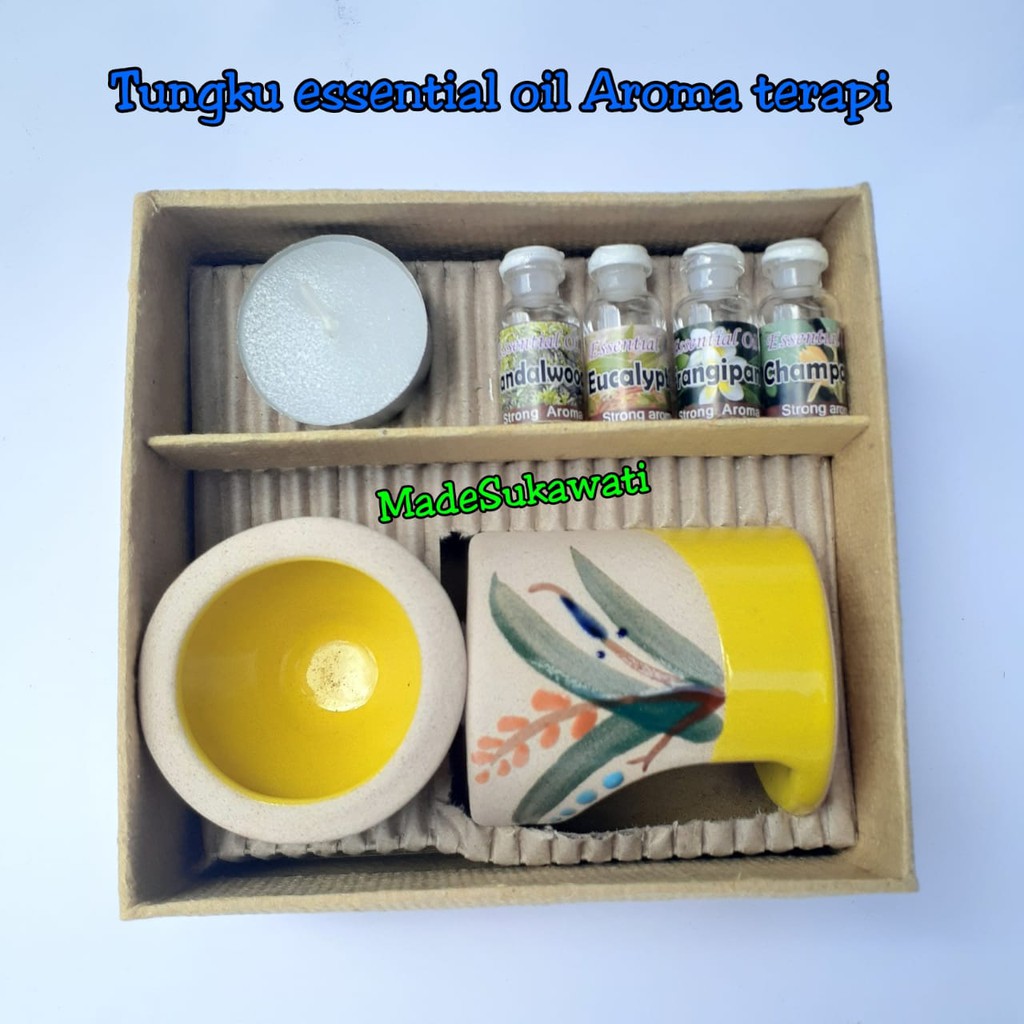 Paket Tungku essential oil minyak aroma terapi burner bali Aromaterapy