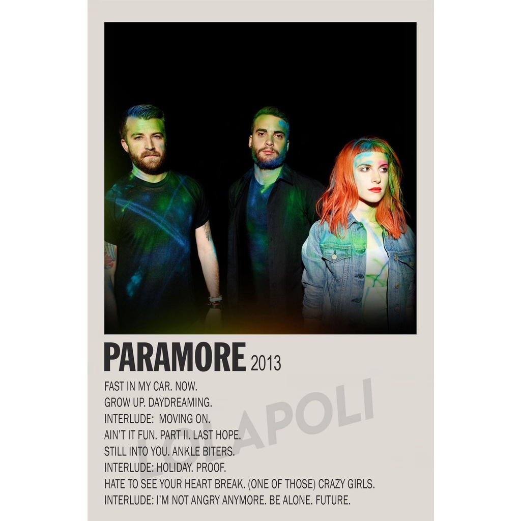 Poster Cover Album Paramore - Paramore