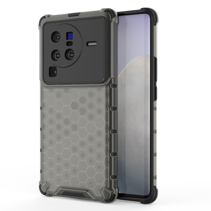 PREMIUM SLIM CASE VIVO X80 / X80 PRO 5G RUGGED ARMOR HONEYCOMB SERIES - VIVO X80 PRO, SMOKE GREY CAS