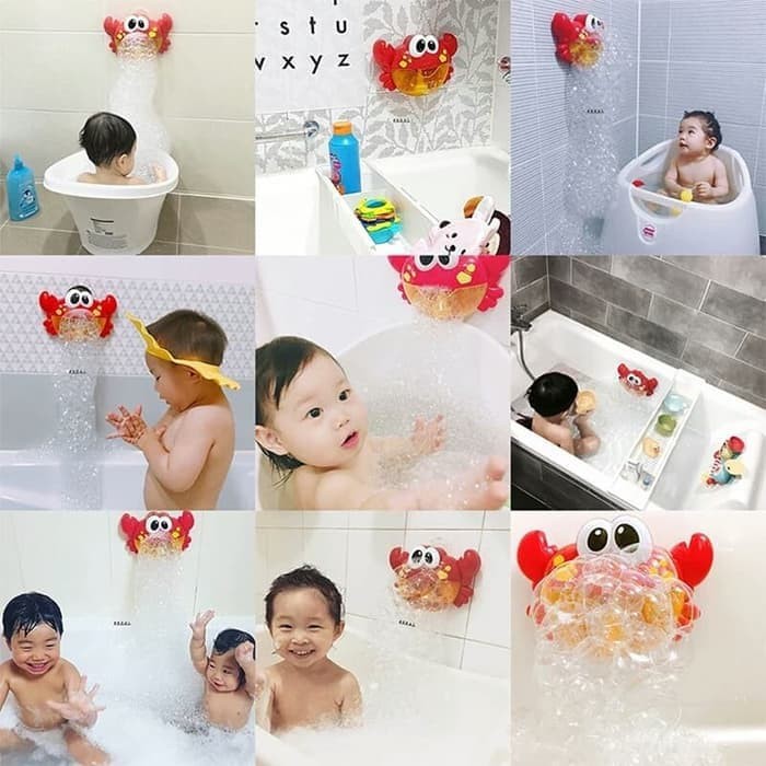 Mainan Mandi Anak Bubble Busa Teman Mandi Sikecil Karakter Unik Bubble Crab - Mainan Busa Balon Teman Mandi 3 4 5  Tahun