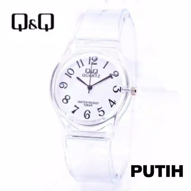 Jam tangan QQ Hot sale!! JELLY RUBBER ANALOG transparan