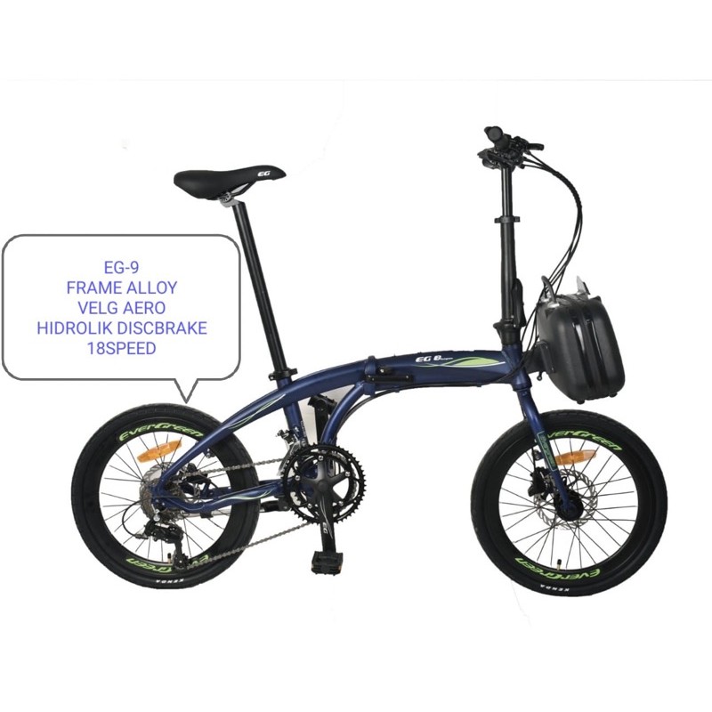 Sepeda lipat Evergreen 8 20 inch EG8 2020 import SNI Garansi mirip pacific element folding bike New-1