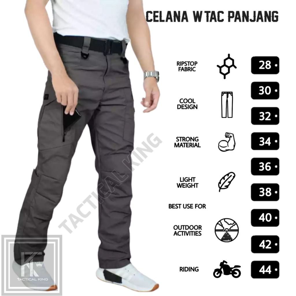 Celana Tactical W.TAC Panjang Cargo