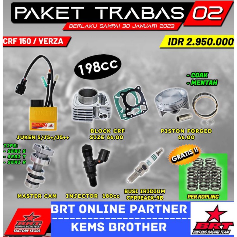 PAKET BLOK BRT CRF 198 CC