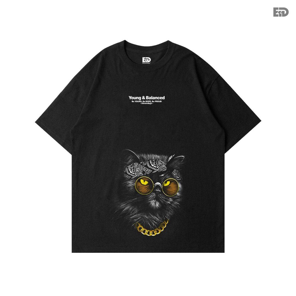 KAOS PRIA DISTRO OVERSIZE - KAOS BAND METALLICA H&M - KAOS METALLICA JUSTICE - KAOS ACDC - KAOS OVERSIZE - KAOS PRIA WANITA COWOK DISTRO MURAH-BLACK CAT
