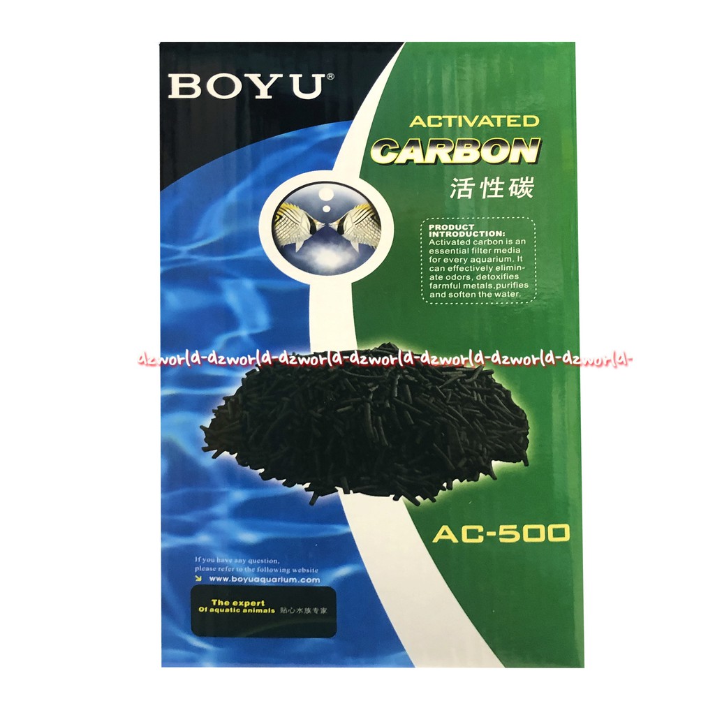 Boyu Actived Carbon Media Filter Untuk Menjernihkan Air Akuarium 500gr