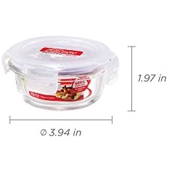 Lock n Lock Oven Glass Baby Food Container Wadah Kaca MPASI Kotak Bulat