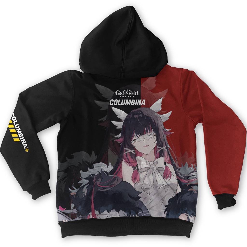 Hoodie Columbina The Damselette Character Genshin Impact Anime Gaming Fullprint Premium Unisex