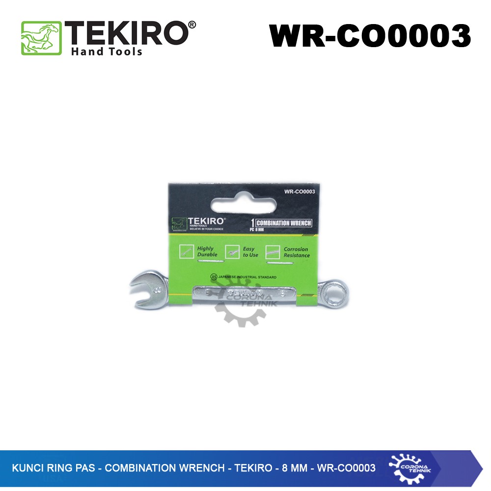 WR-CO0003 - Kunci Ring Pas - Combination Wrench - Tekiro - 8 mm