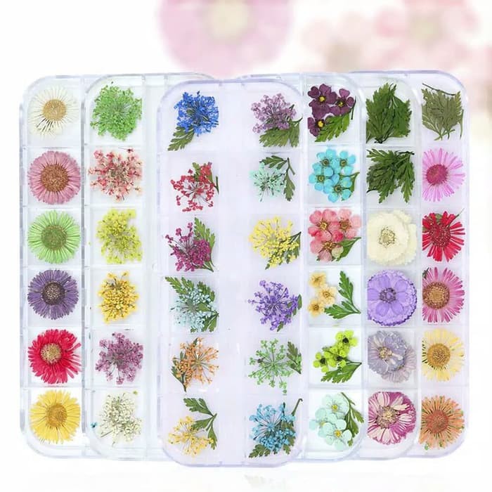 CLEARANCE SALE - NA0021 - Beauty Summer 3D Real Dry Flower Nail Art Floral Potpourri