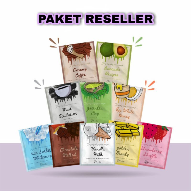 10 PCS PAKET RESELLER MASKER ORGANIC BY LEA GLORIA