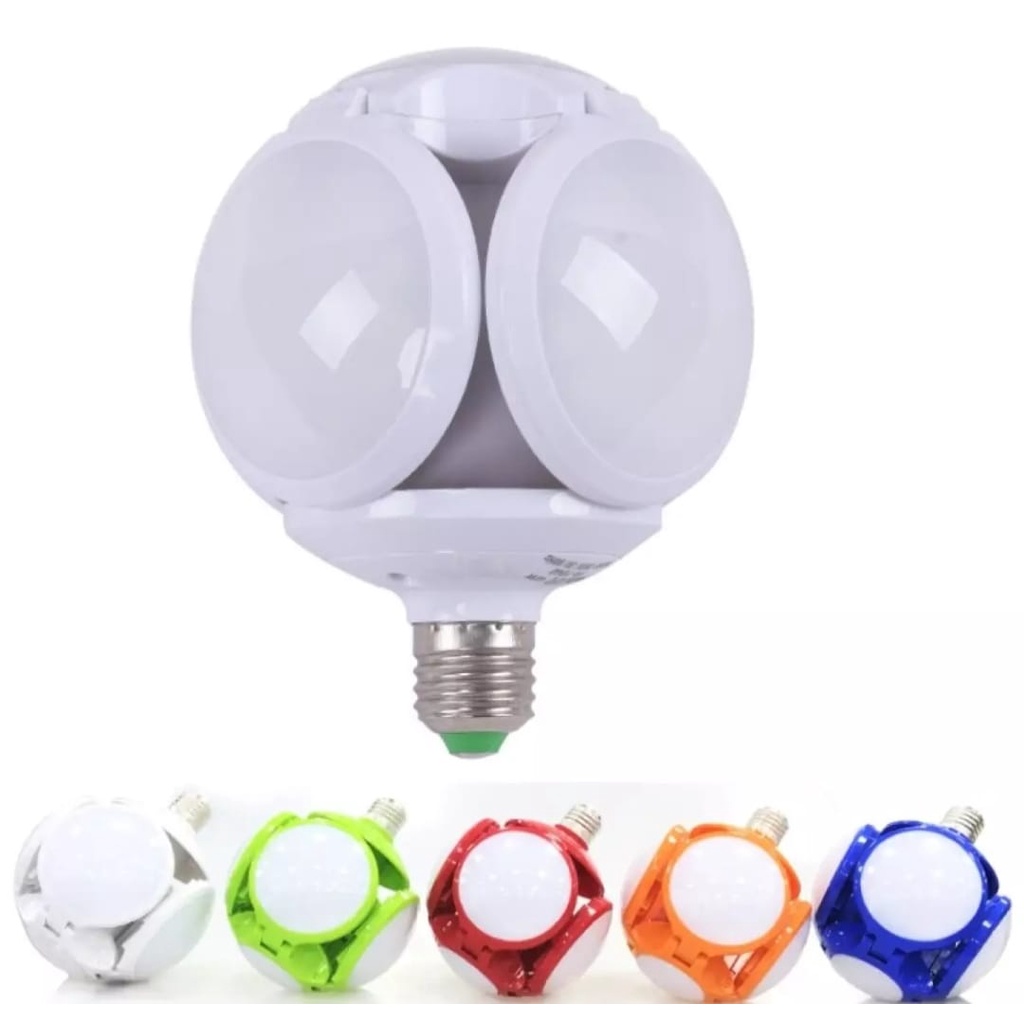 Lampu Bohlam LED Football 40W E27 Lipat Fan Blade Bulb White Lamp Putih Unik Ufo 40 Watt