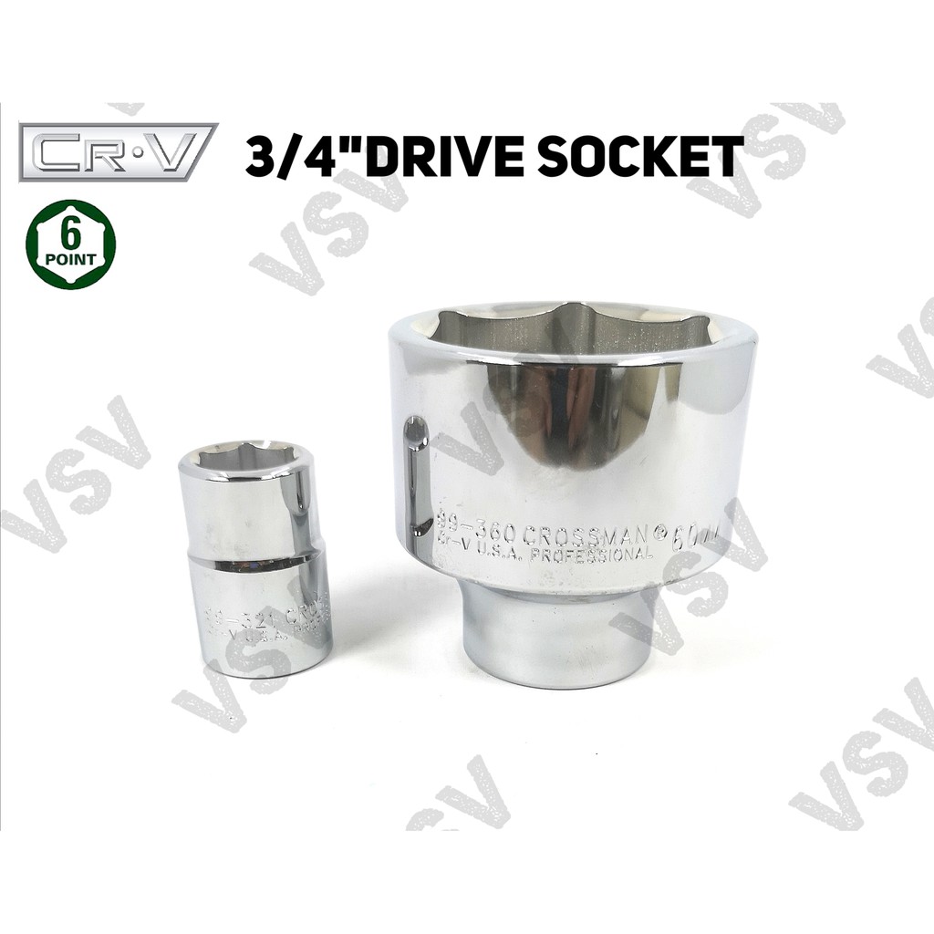 Gestar Socket 3/4&quot;DR 6PT 65 mm Kunci shock Anak Sock Kunci Sok 99-365