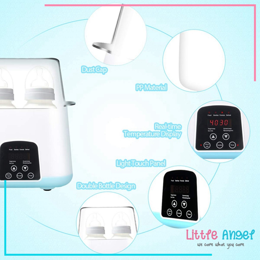 Botol Steril Multifungsi Penghangat Botol Susu Bayi LCD Display Remote Baby Bottle Sterilizer Warmer