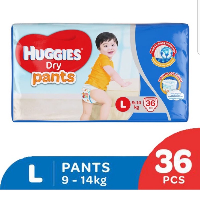 Huggies Dry Pants Popok Celana - L36