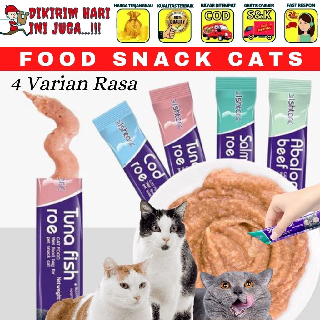 Snack Hewan Peliharaan Cat Strip Kitten Kucing Adult Kaya Nutrisi Membantu Pencernaan Mencegah Alergi 15g/Strip FEFARM