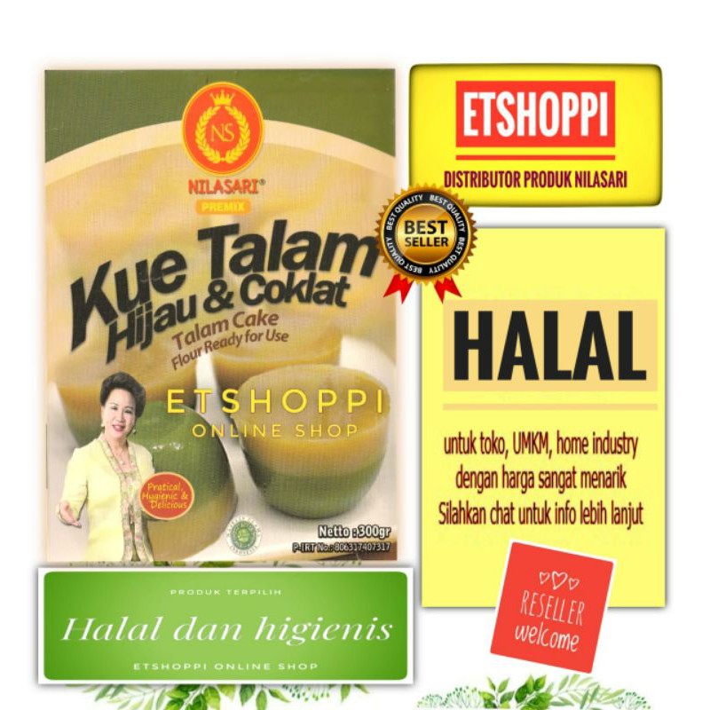 

SALE TEPUNG KUE TALAM HIJAU & COKLAT 300gram 7 pc/dus
