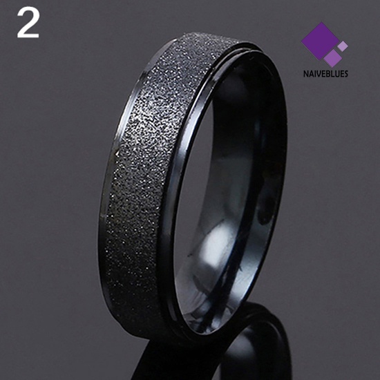 Cincin Bahan Baja Matte Untuk Pria Dan Wanita