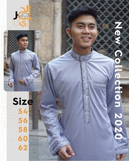 Jubah pria Daffa Alharomain new model 2020 bordil premium