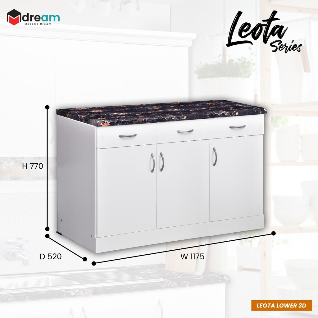 Kitchen Set Minimalis 2 dan 3 Pintu (Tempat Cuci Untuk KS 3P Bawah)