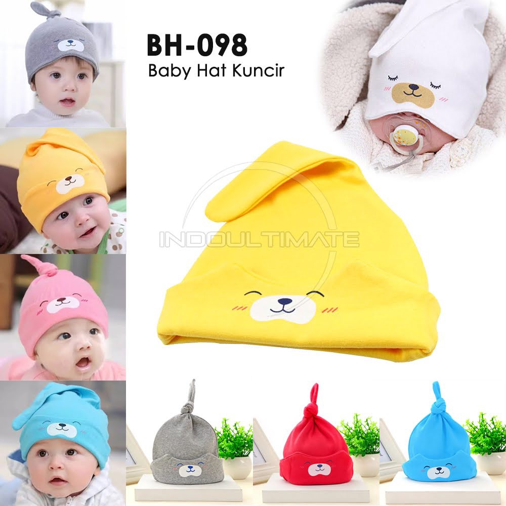 Topi Bayi Topi Kupluk Penutup Mata Bayi Karakter BH-098 Topi Anak Baby Hat New Born Pelindung Kepala