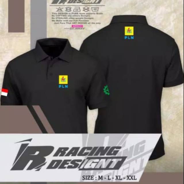 T-shirt kaos baju kerah polo shirt PLN LISTRIK INDONESIA