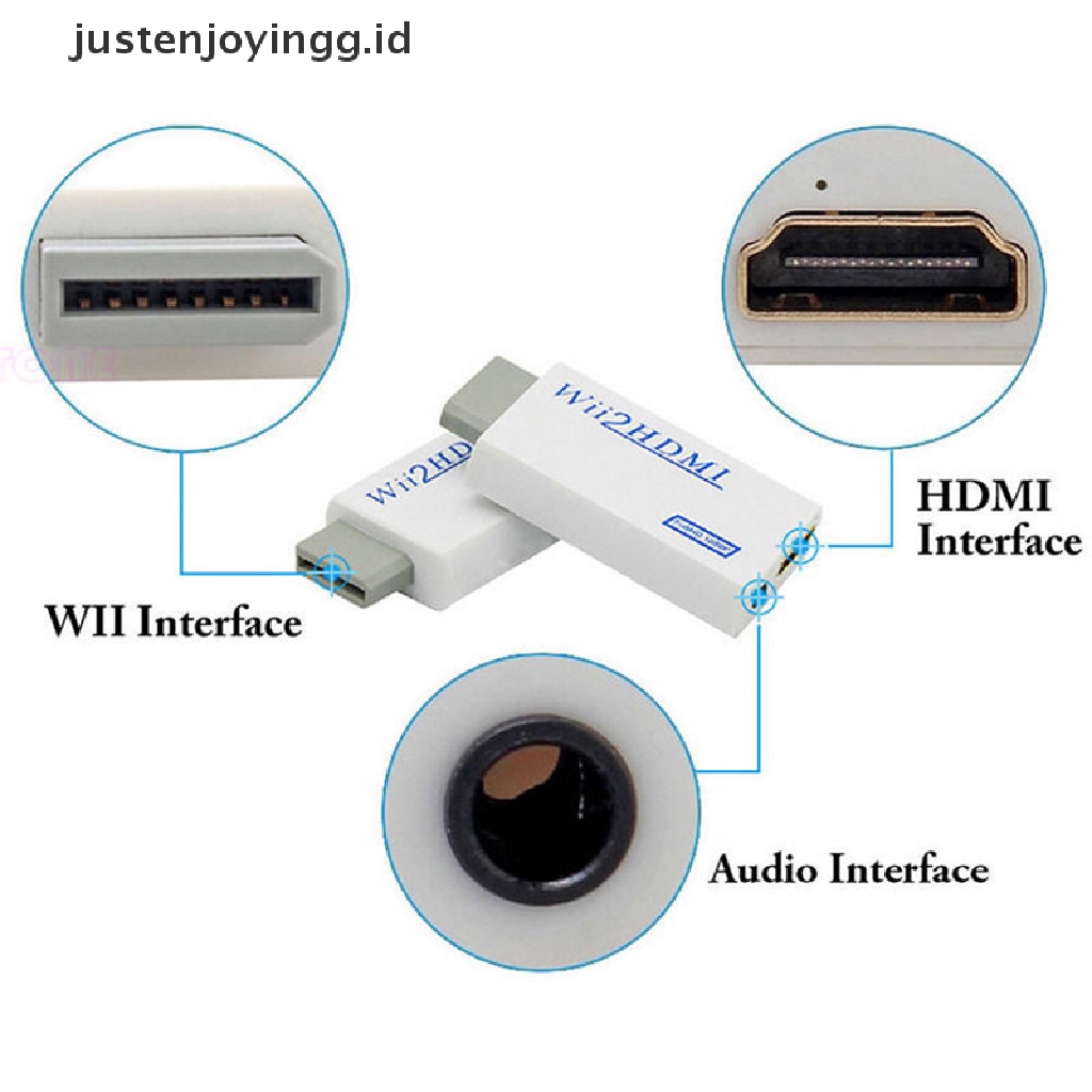 Adaptor Konektor Konverter Upscaling Dengan 3.5MM HD Wii Ke HDMI 1080P / 720P