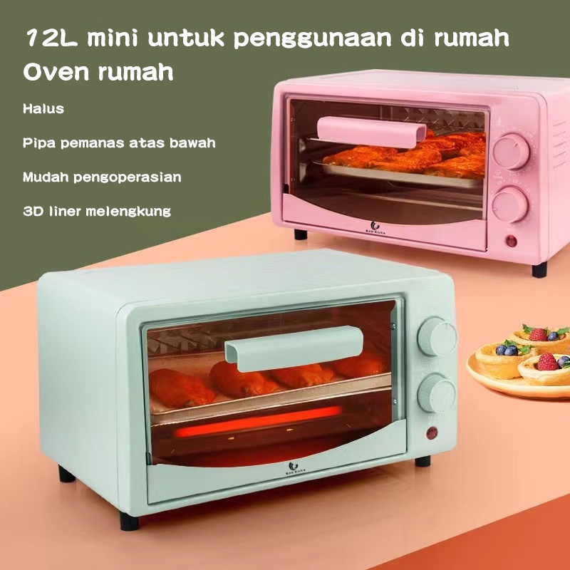 Oven listrik low watt 12L pemanggang portable oven microwave penghangat makanan