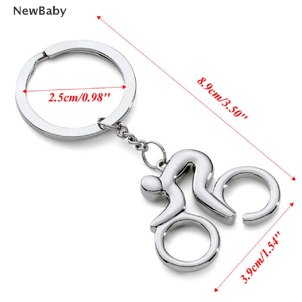 Newbaby Gantungan Kunci Bentuk Sepeda Bahan Alloy Untuk Unisex