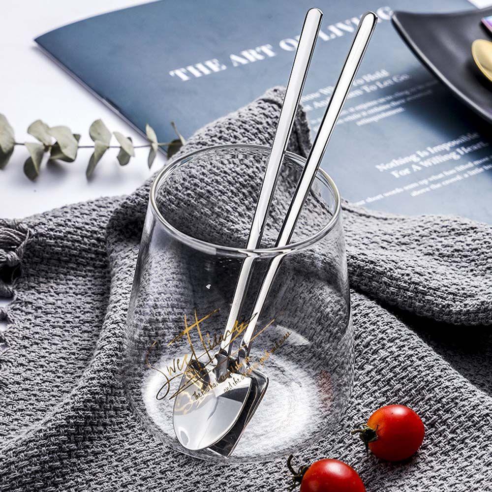 [Elegan] Sendok Kopi Es Krim Kualitas Tinggi Alat Dapur Sekop Makan Dessert Stirring Spoon