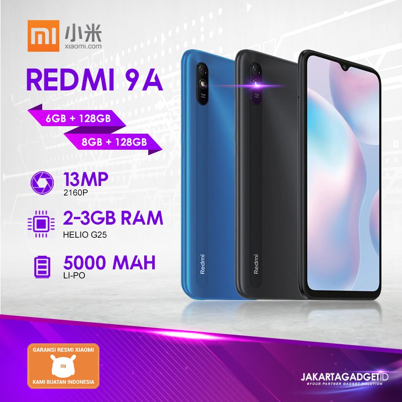 Redmi 9A 2GB+32GB / 3GB+32GB Garansi Resmi 1 Tahun