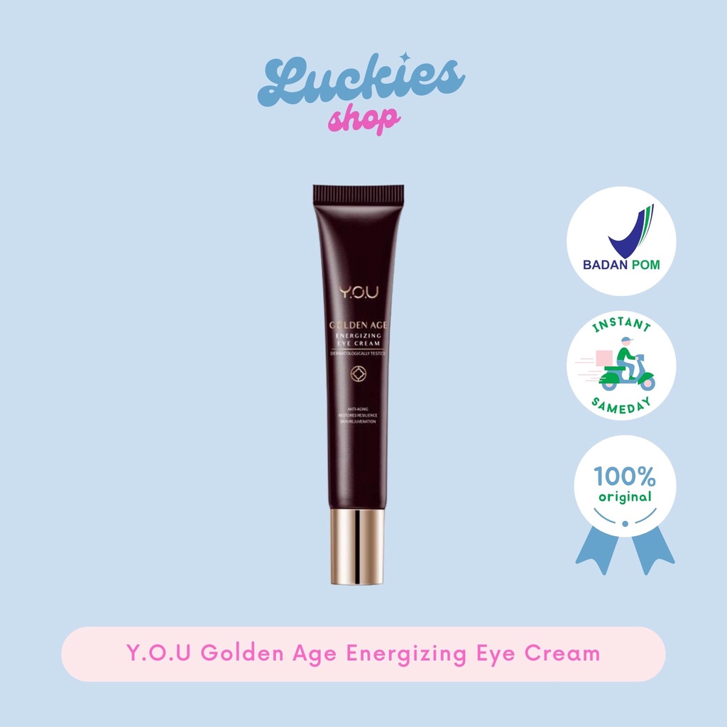 Official Distributor Y.O.U Golden Age Energizing Eye Cream Krim Mata YOU Penghilang Garis Halus Mata