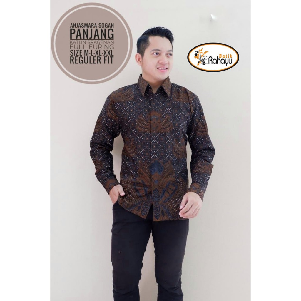 ANJASMARA RAHAYU BATIK SOLO KEMEJA BATIK PRIA SOLO LENGAN PANJANG FULL FURING ATASAN SOGAN NAKULA 2 BAYUSUTA GUNUNGAN EMAS GURDO PARI KEMBANG BIRU EDELIN KARTIKO WIJOYO DRAJAT ARIESWARA NAGA SOGAN MANGKUBUMI DEVANDRA BATIK SOLO AMANAH BATIKSOLOAMANAH BIMA