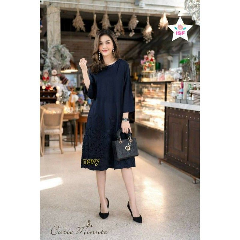 Dress CUTIE MINUTE (NEW) WARNA NAVY