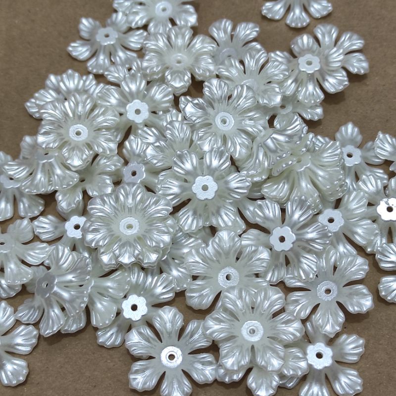40pcs kelopak ceper kecil mutiara