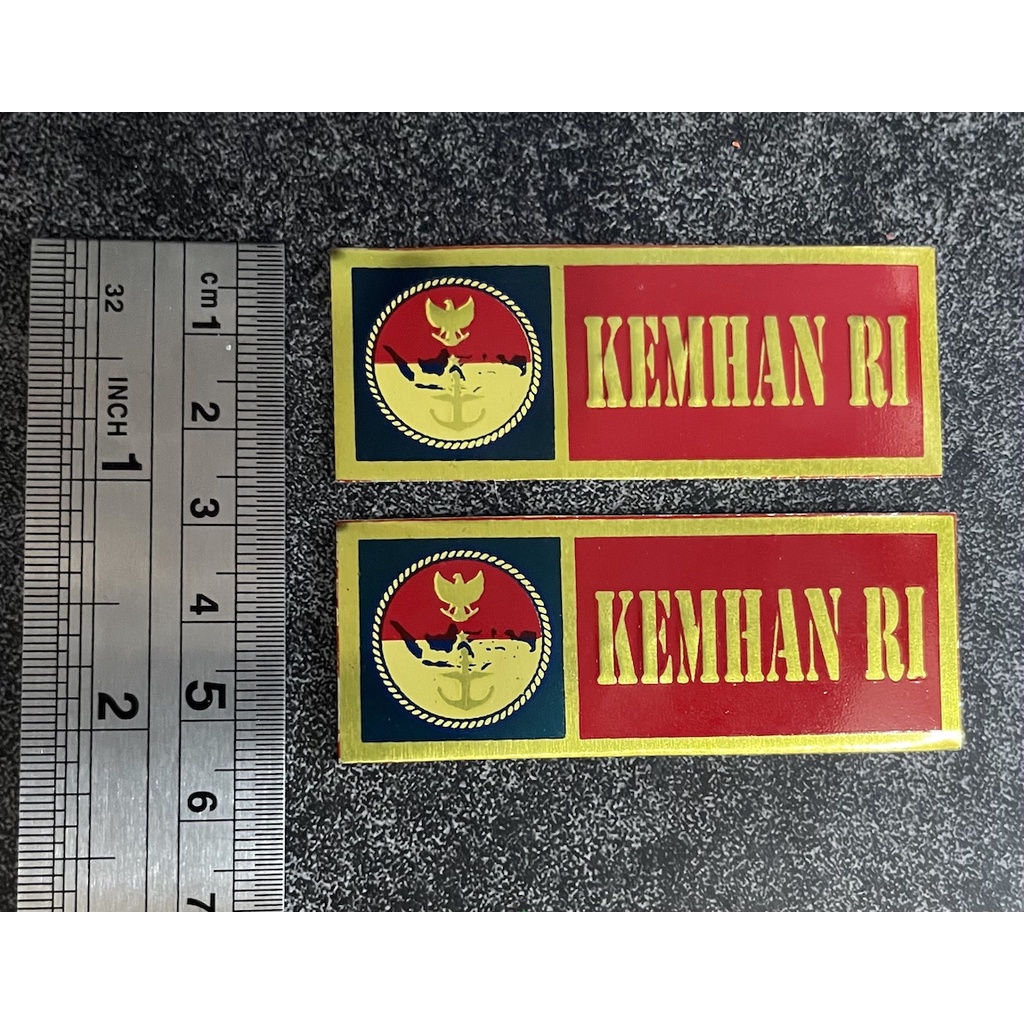 Sticker Plat Kemhan RI - Stiker Plat Kemhan - Stiker Kementrian Pertahanan - Kecil