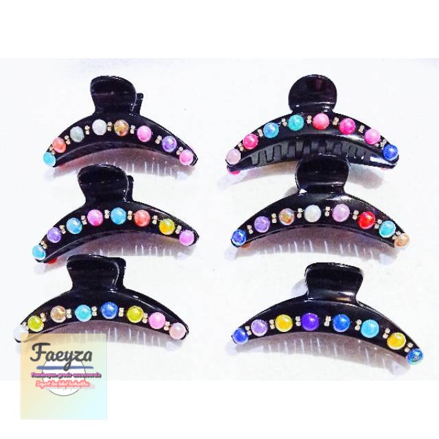 Jepit rambut salon isi 6 PCS mutiara warna besar
